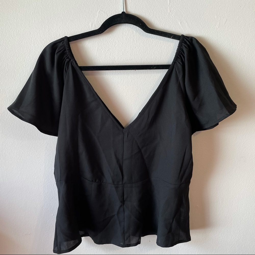 ASOS DESIGN Waisted Button Front Top - Picture 3 of 5
